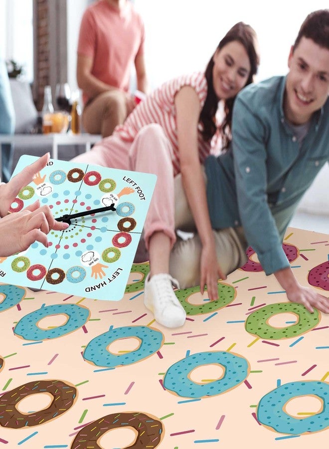 Drydiet Donut Party Game with 59 x 41 Inches Donut Mat Spinner Quadruped Piñata Decorations Candy Spa Party Game Sleepover Girls - Image 4